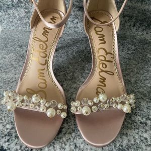 Brand New Satin Pink Sam Edelman Platt Heel